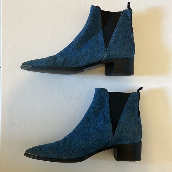 Acne Studios Womans Jensen Boots Denim - Picture 3 of 6